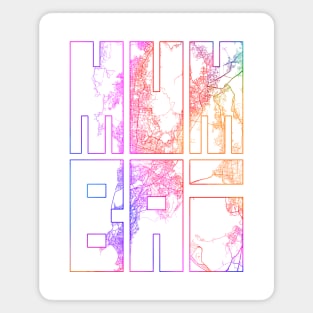 Mumbai, India City Map Typography - Colorful Magnet